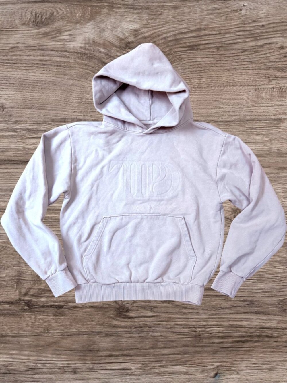 Taylor Swift TTPD Tortured Poets Department Khaki Tan Cropped Hoodie Size L